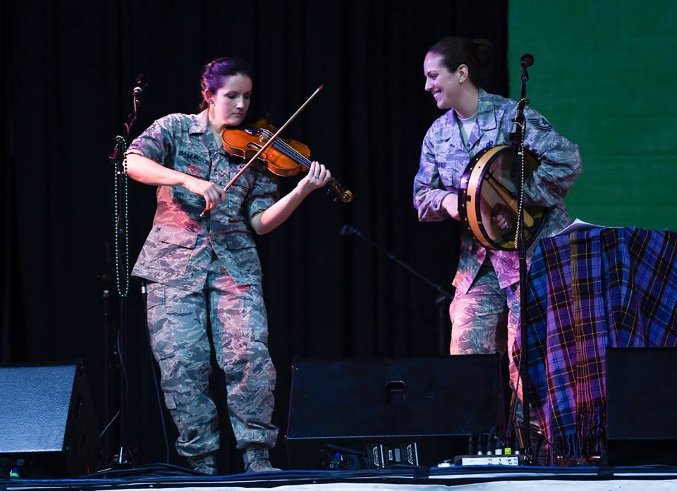 Image of Celtic Air. Master Sgt. Emily Wellington and Tech. Sgt. Julia Cuevas