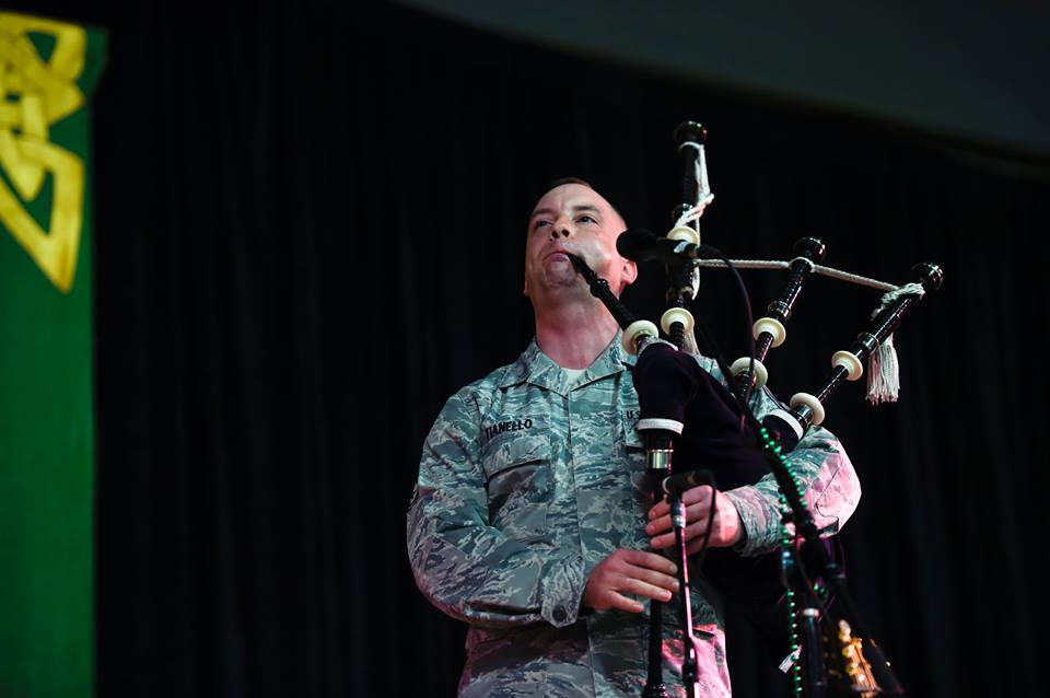 Image of Air Force bagpiper/Adam Tianello