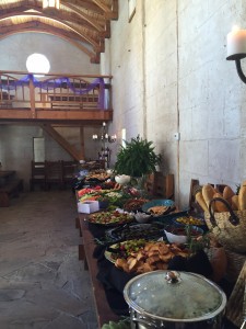 Image of wedding feast at castle